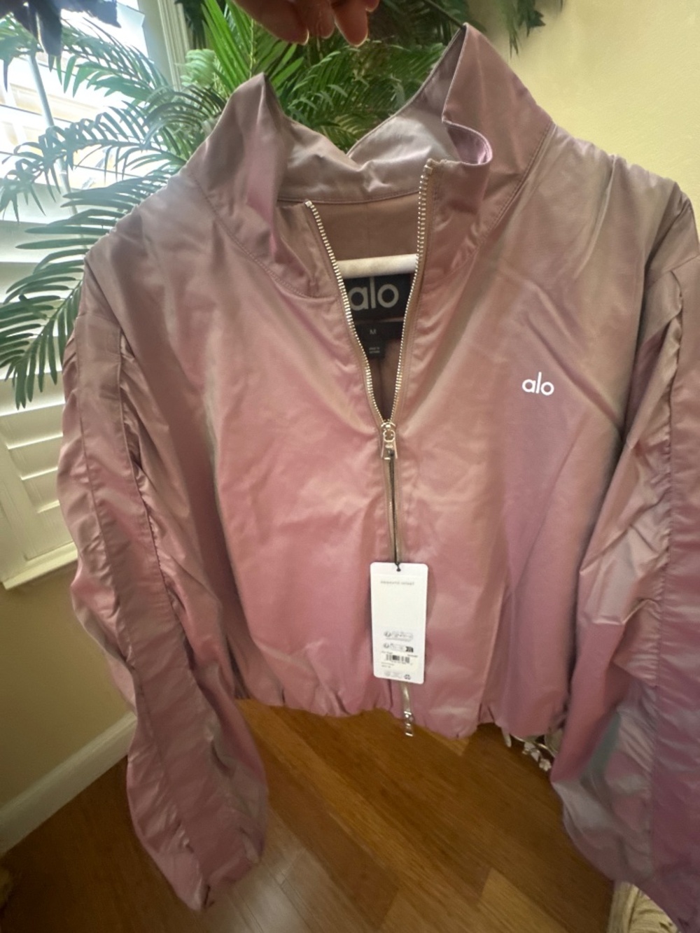 ALO Yoga Prismatic Jacket Pink Moonlight Medium